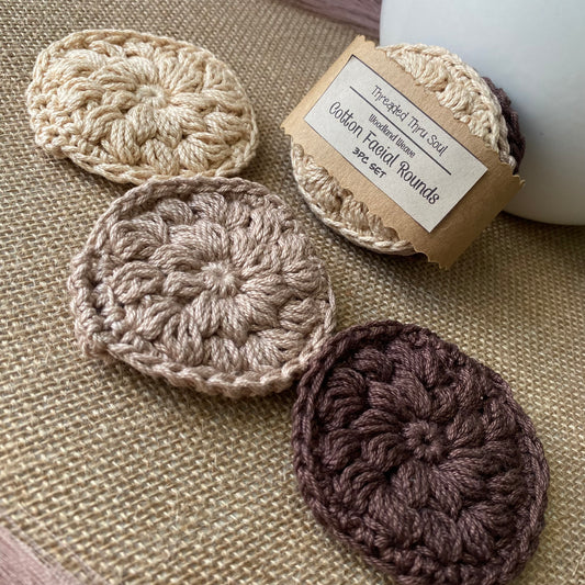 Rustic Weave Cotton Face Rounds (3pc)